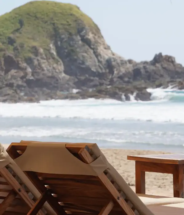 Roca y oleaje de Zipolite