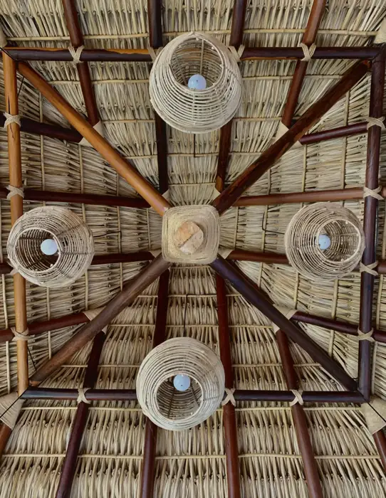 Techo de palapa del hotel