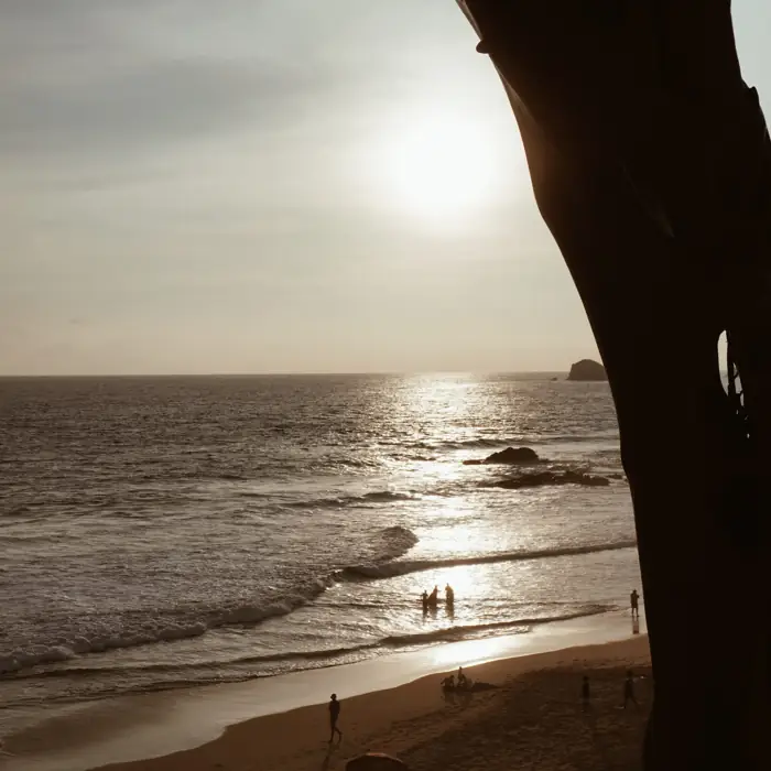 Sol bajando sobre el Pacífico